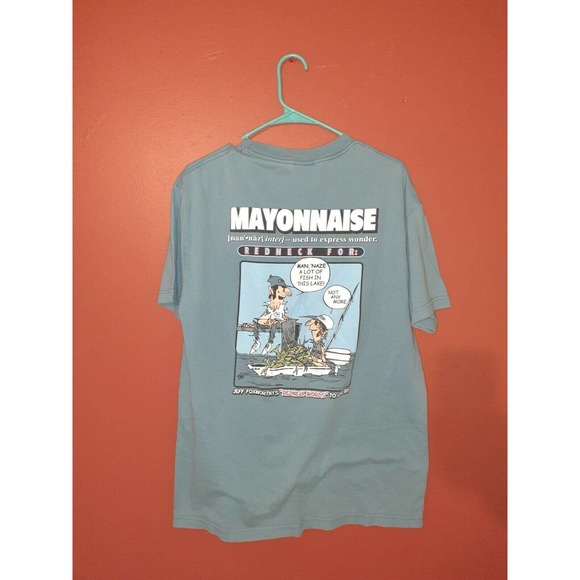 Jeff Foxworthy Redneck Words to live by Mayonnaise L Large Men's T shirt Blue - Picture 3 of 4